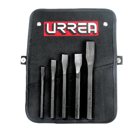 Urrea Cold Cut Chisel Set, 5Pc 5/16"-3/4" 86A